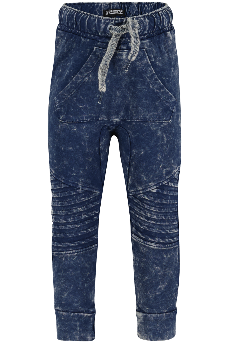 Acid Wash Pants pocket Navy
