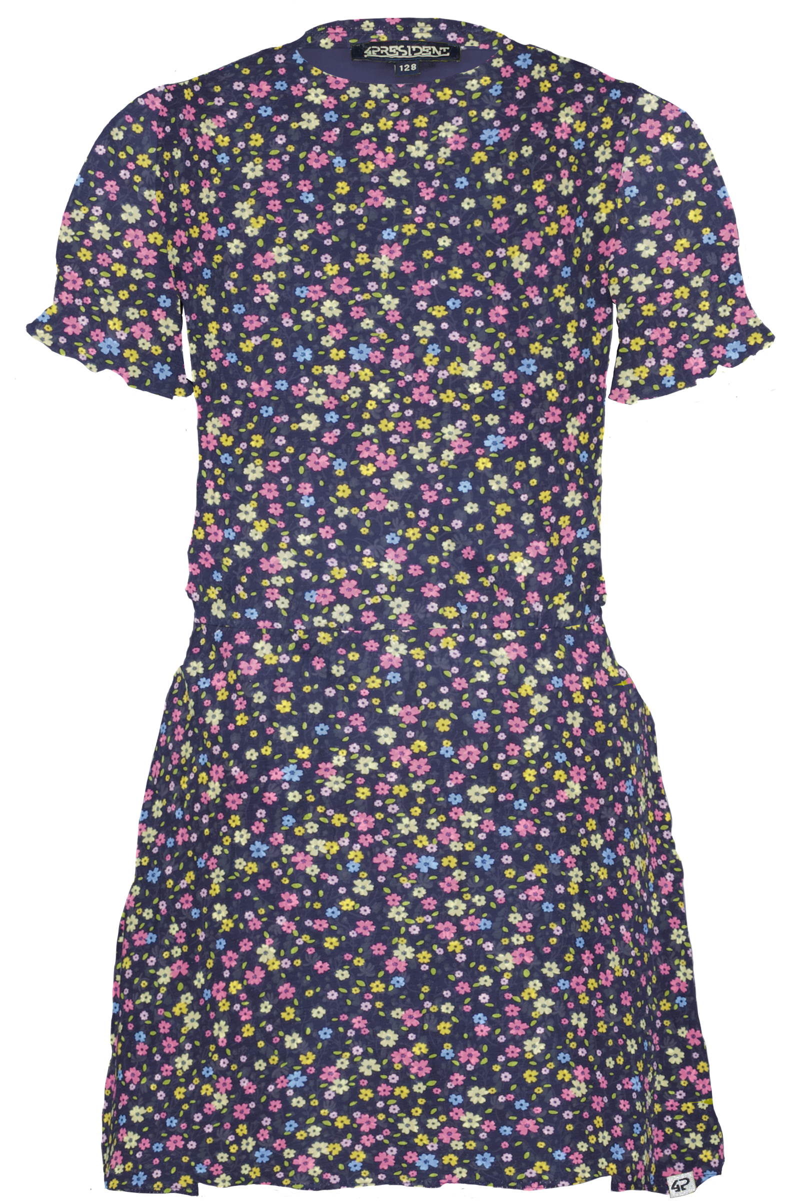Leena AOP Navy Flower